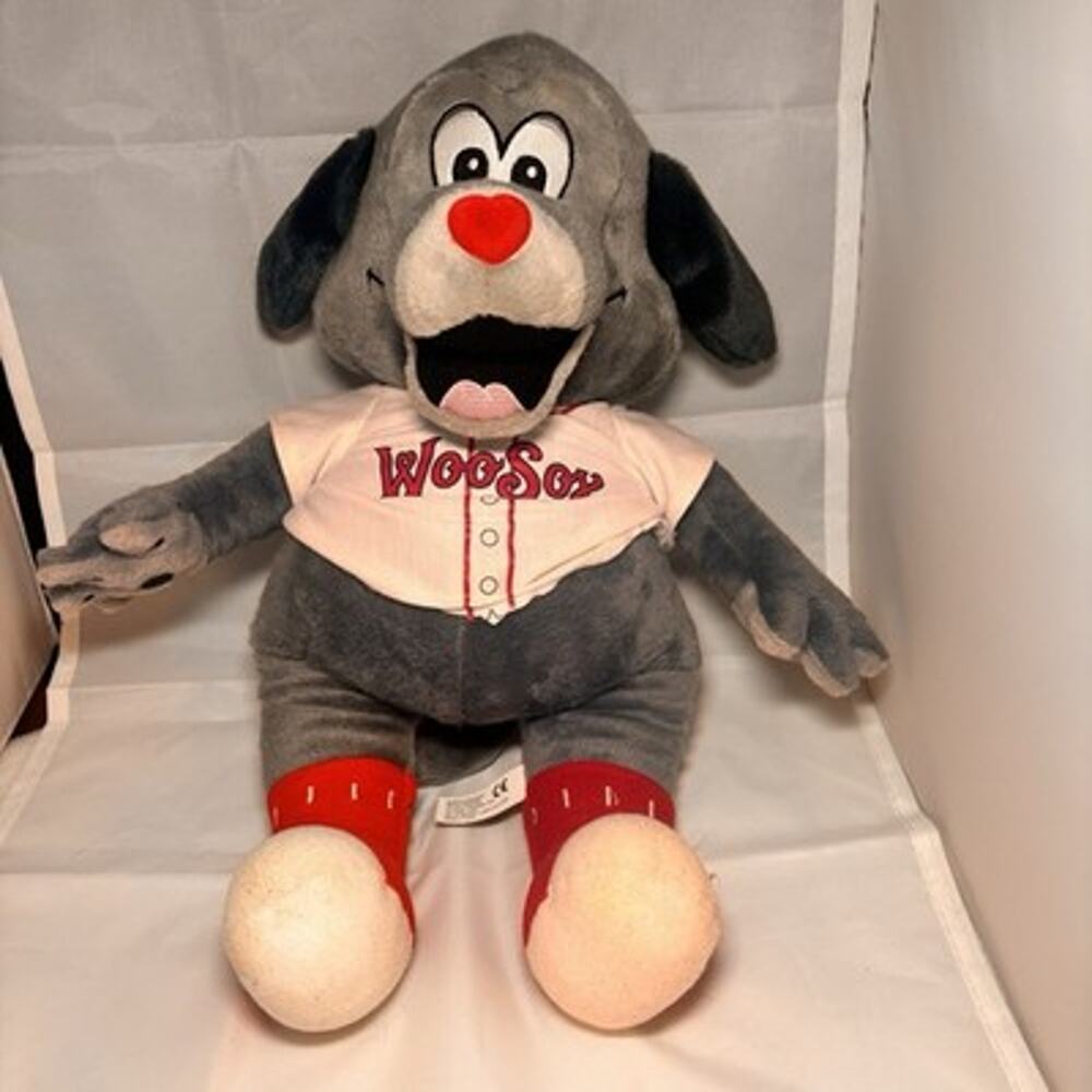 Mascot Factory Woofster WooSox Worcester Red Sox 18” Plush Mascot Baseball Dog